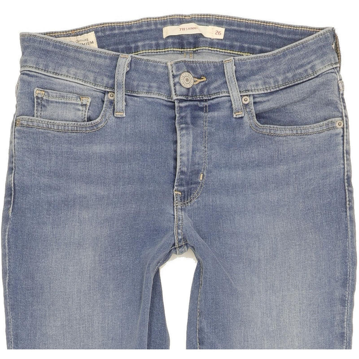 Levi's 711 Women Blue Skinny Slim Stretch Jeans W26 L32