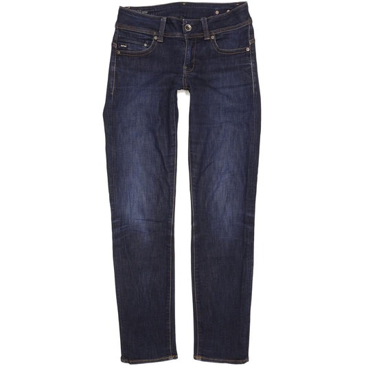 G-Star Midge Saddle Women Navy Straight Slim Jeans W29 L31