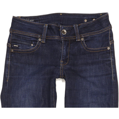 G-Star Midge Saddle Women Navy Straight Slim Jeans W29 L31