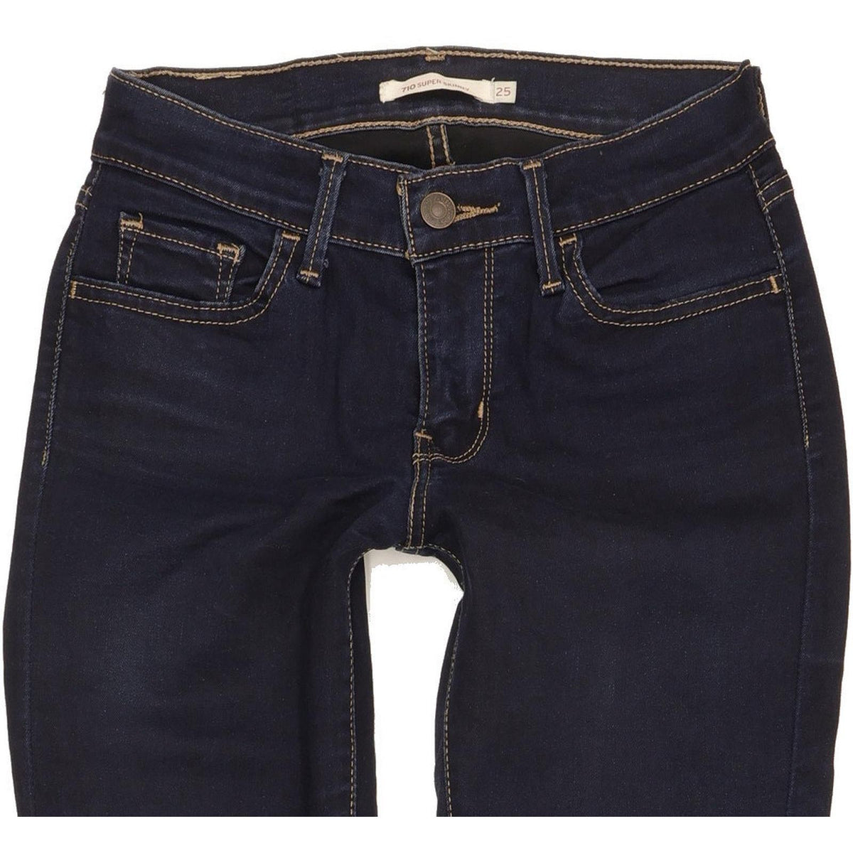 Levi's 710 Super Women Navy Skinny Slim Stretch Jeans W25 L32