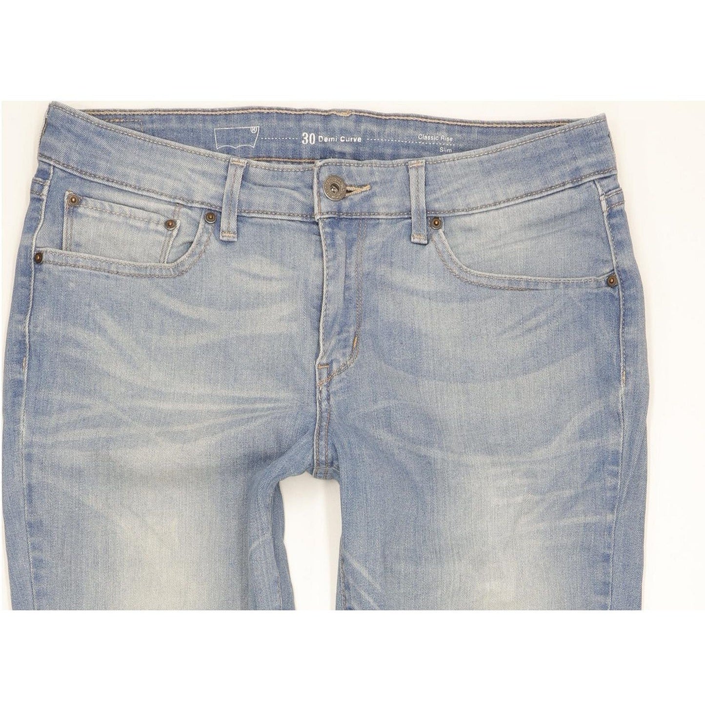 Levi's Demi Curve Women Blue Straight Classic Stretch Jeans W30 L30