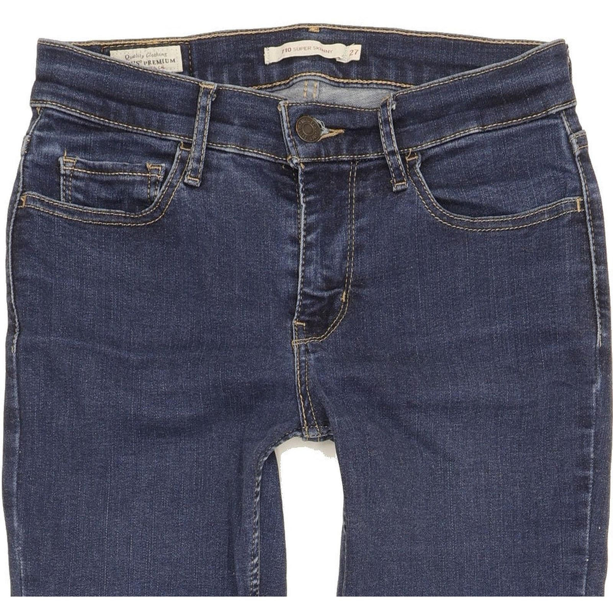 Levi's 710 Super Women Blue Skinny Slim Stretch Jeans W27 L31