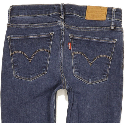 Levi's 710 Super Women Blue Skinny Slim Stretch Jeans W27 L31