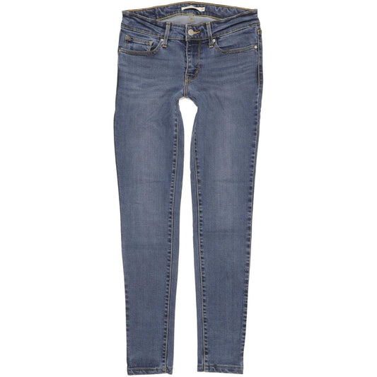Levi's 711 Women Blue Skinny Slim Stretch Jeans W27 L31