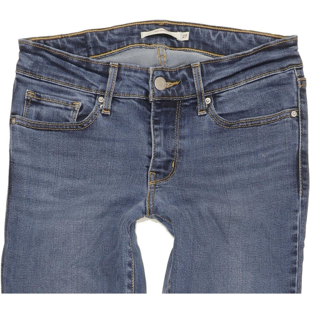 Levi's 711 Women Blue Skinny Slim Stretch Jeans W27 L31