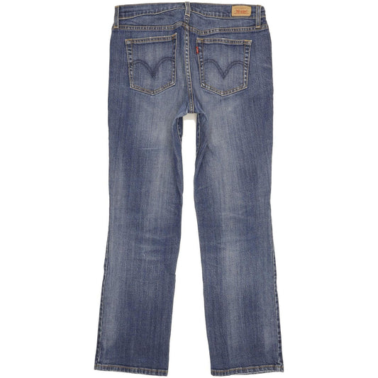 Levi's 505 Women Blue Straight Regular Stretch Jeans W28 L29