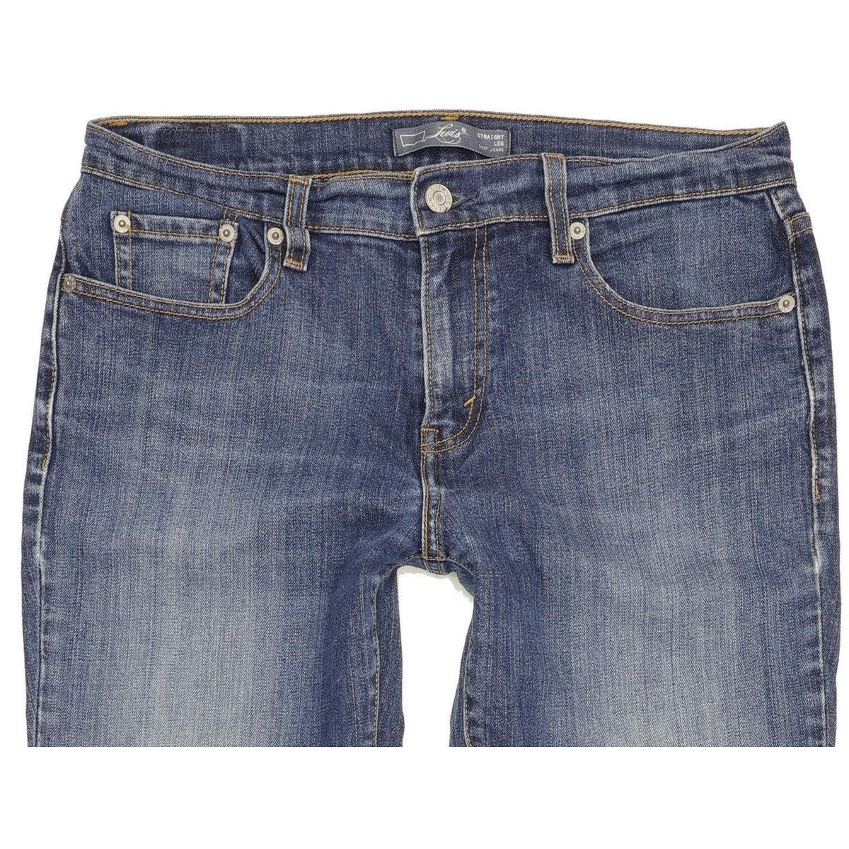 Levi's 505 Women Blue Straight Regular Stretch Jeans W28 L29