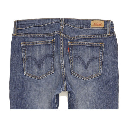 Levi's 505 Women Blue Straight Regular Stretch Jeans W28 L29