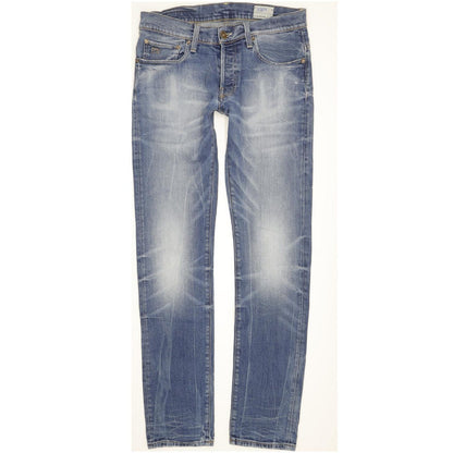 G-Star 3301 Men Blue Straight Slim Stretch Jeans W32 L34