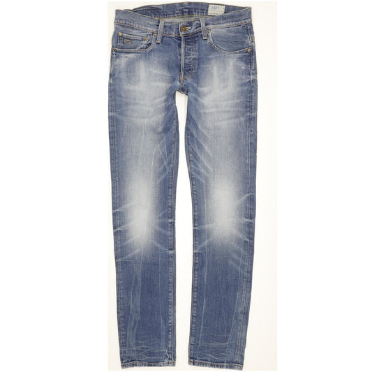G-Star 3301 Men Blue Straight Slim Stretch Jeans W32 L34