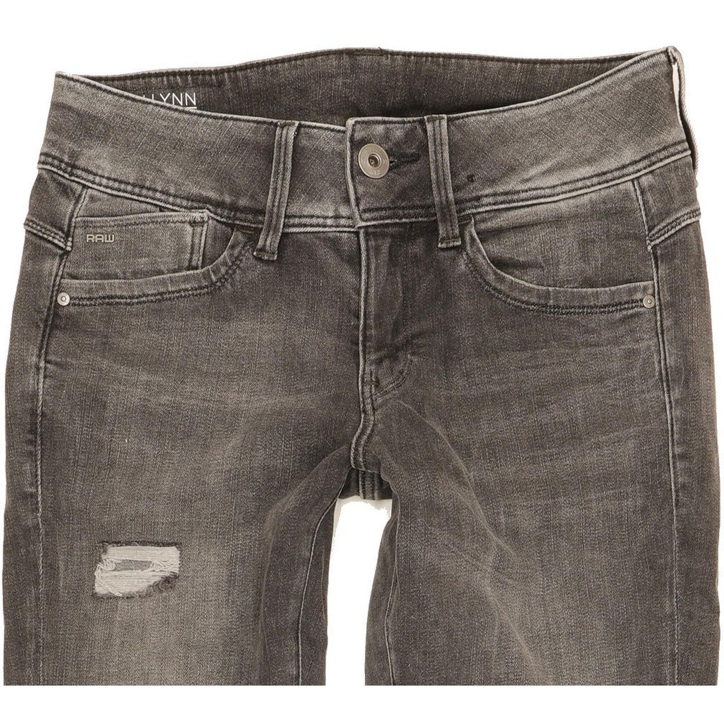 G-Star Lynn Mid Women Charcoal Skinny Slim Stretch Jeans W27 L31
