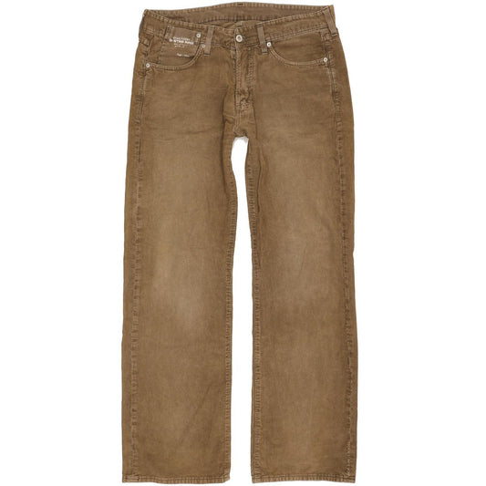 G-Star Men Brown Straight Loose Jeans W32 L33