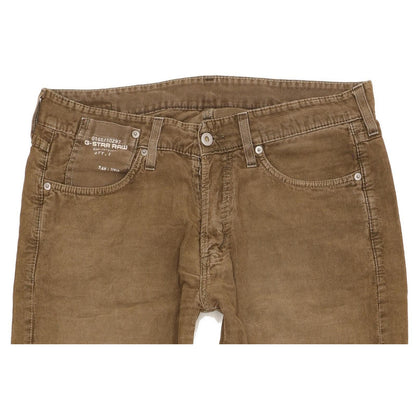 G-Star Men Brown Straight Loose Jeans W32 L33