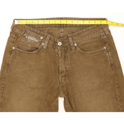 G-Star Men Brown Straight Loose Jeans W32 L33
