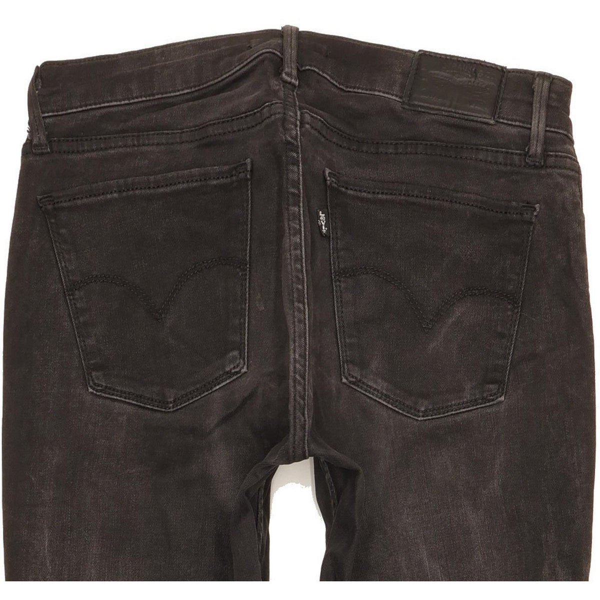 Levi's 710 Super Women Black Skinny Slim Stretch Jeans W29 L29