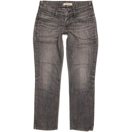 Levi's 571 Women Charcoal Straight Slim Stretch Jeans W29 L27
