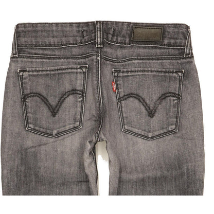 Levi's 571 Women Charcoal Straight Slim Stretch Jeans W29 L27