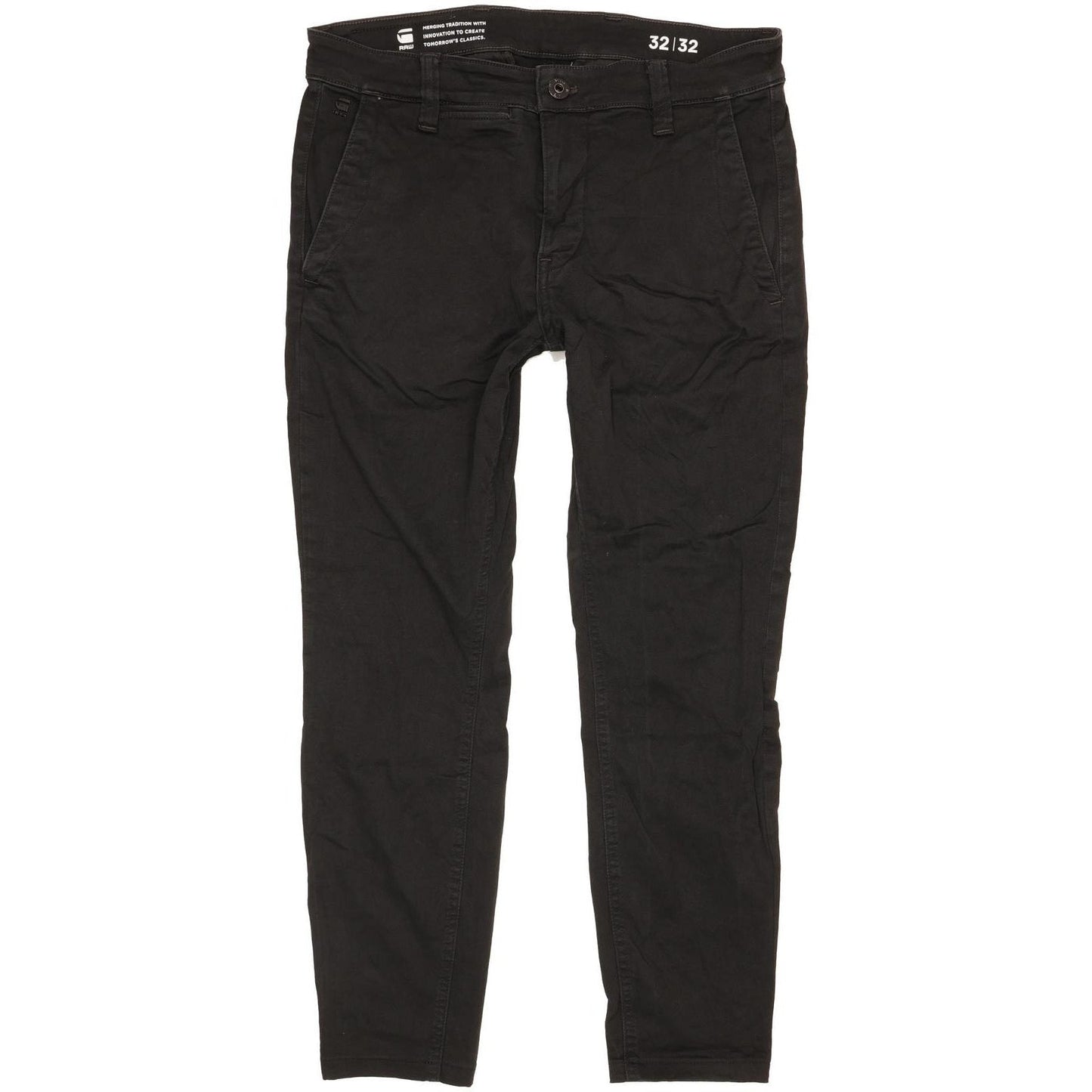 G-Star Men Black Skinny Slim Chino Stretch Jeans W32 L26