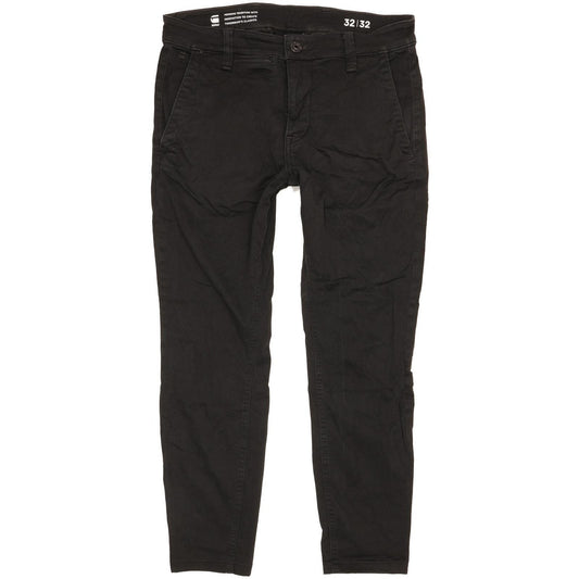 G-Star Men Black Skinny Slim Chino Stretch Jeans W32 L26