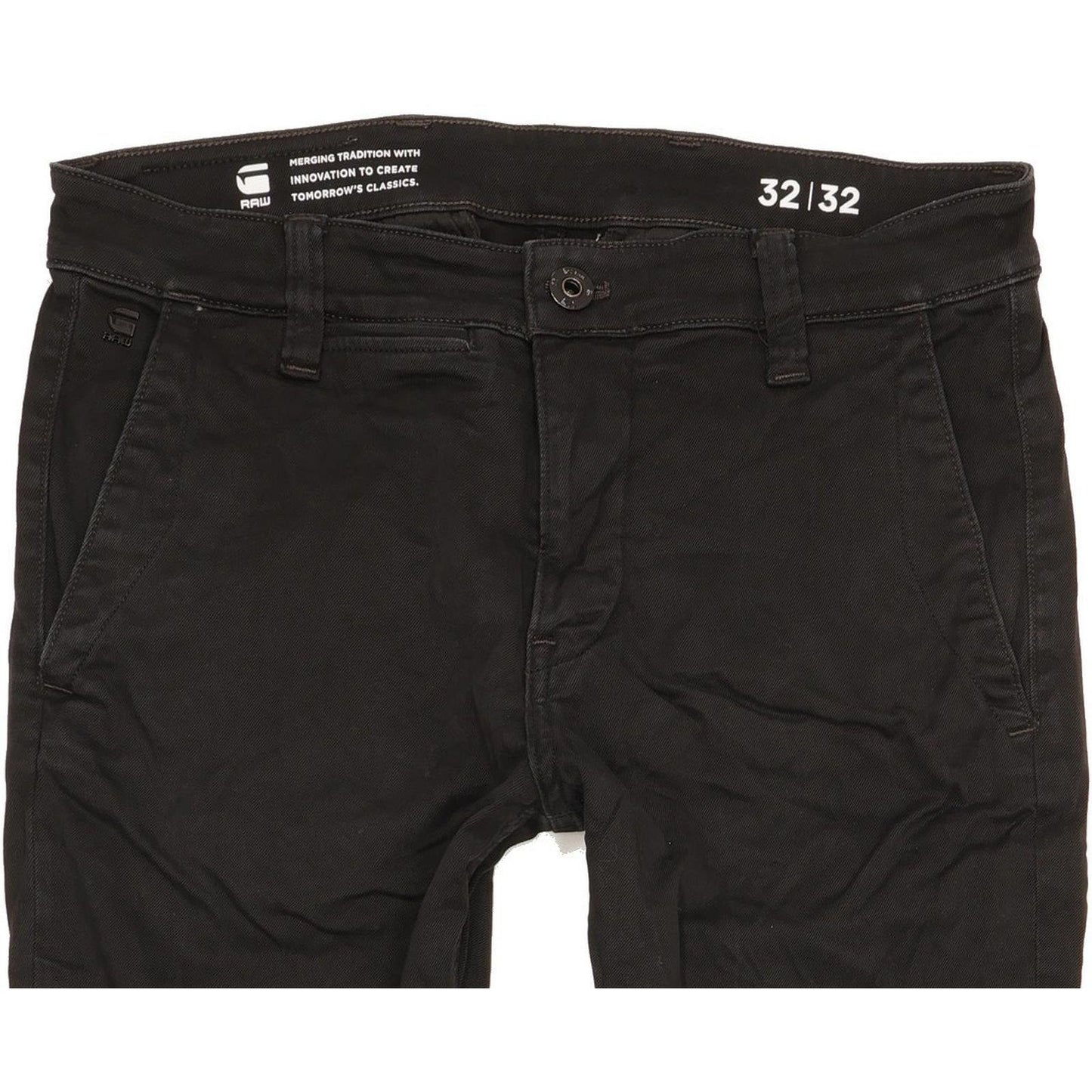 G-Star Men Black Skinny Slim Chino Stretch Jeans W32 L26