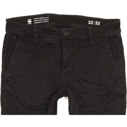 G-Star Men Black Skinny Slim Chino Stretch Jeans W32 L26