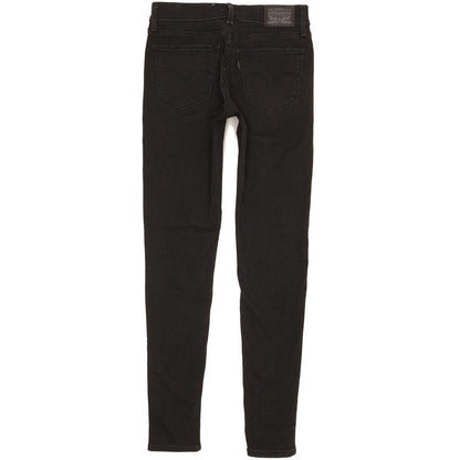 Levi's 710 Super Women Black Skinny Slim Stretch Jeans W27 L30