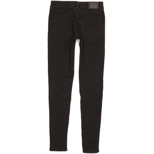 Levi's 710 Super Women Black Skinny Slim Stretch Jeans W27 L30