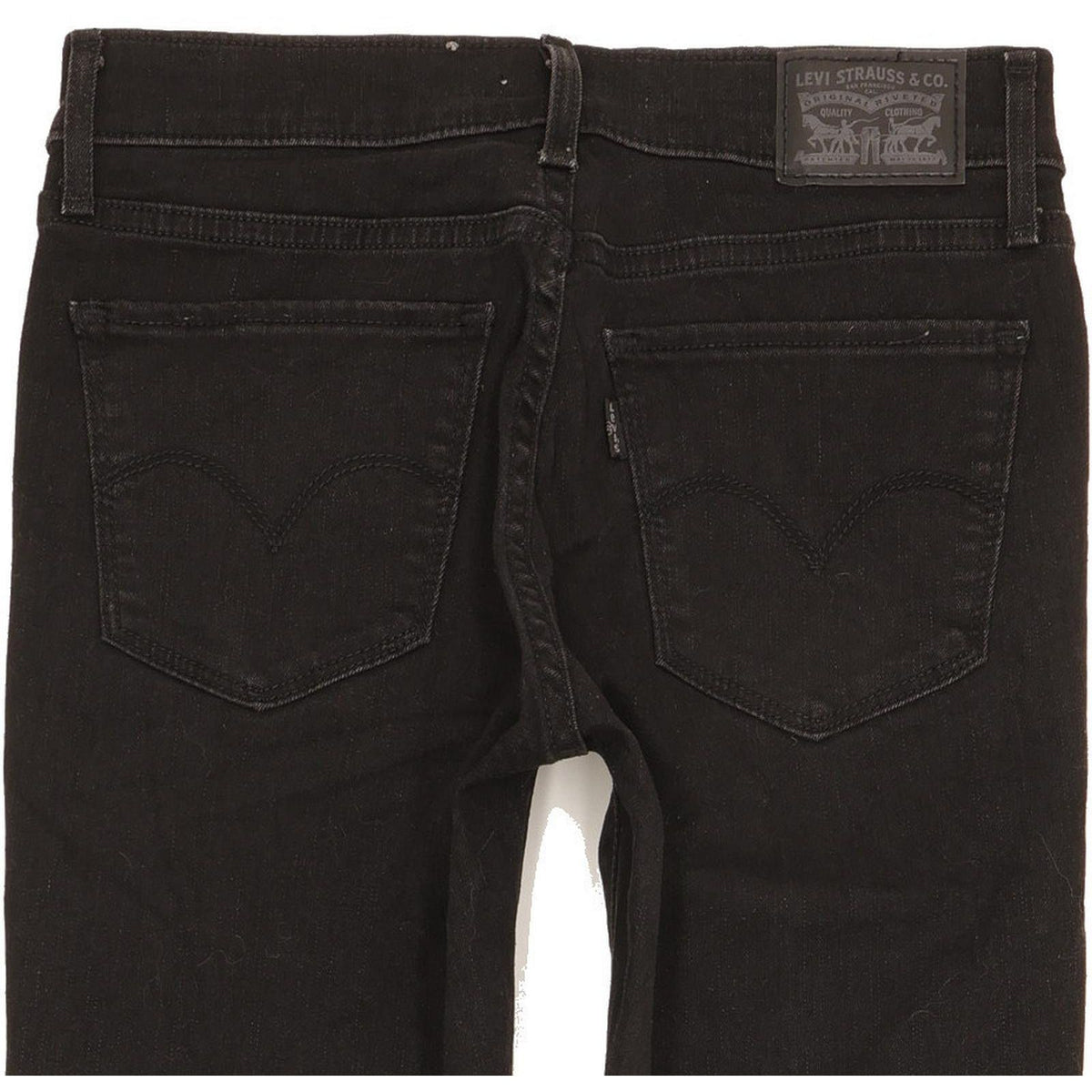 Levi's 710 Super Women Black Skinny Slim Stretch Jeans W27 L30