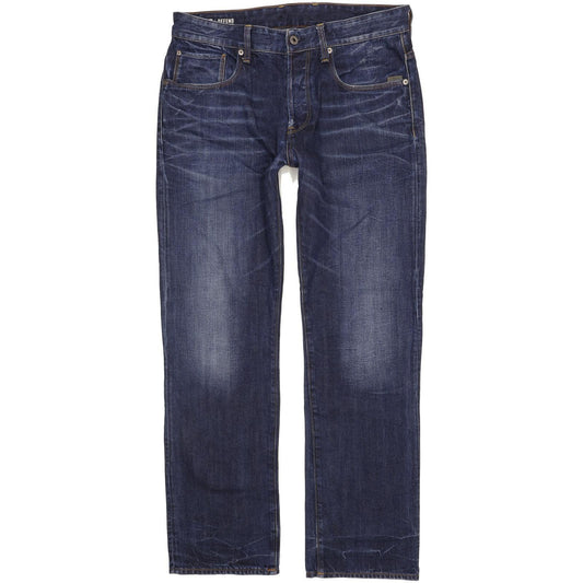 G-Star Defend Men Blue Straight Loose Jeans W33 L32