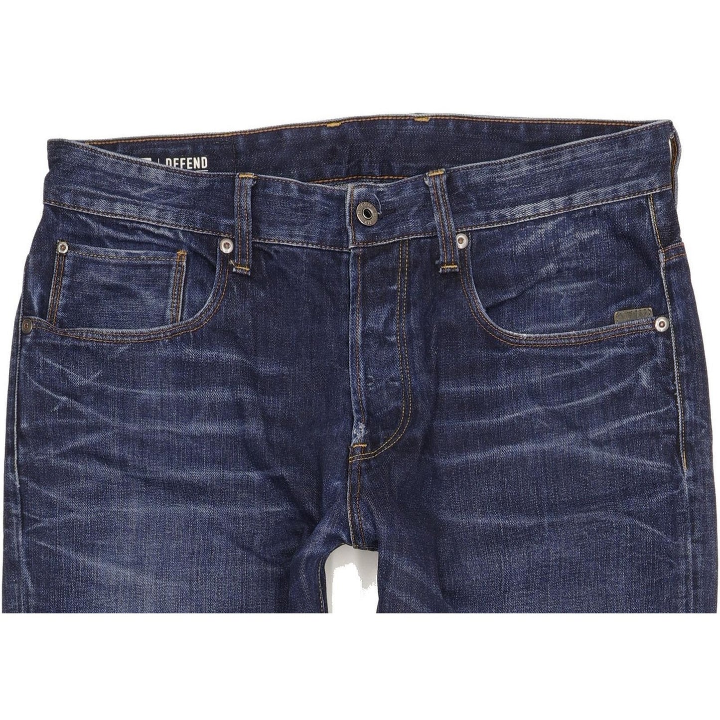 G-Star Defend Men Blue Straight Loose Jeans W33 L32