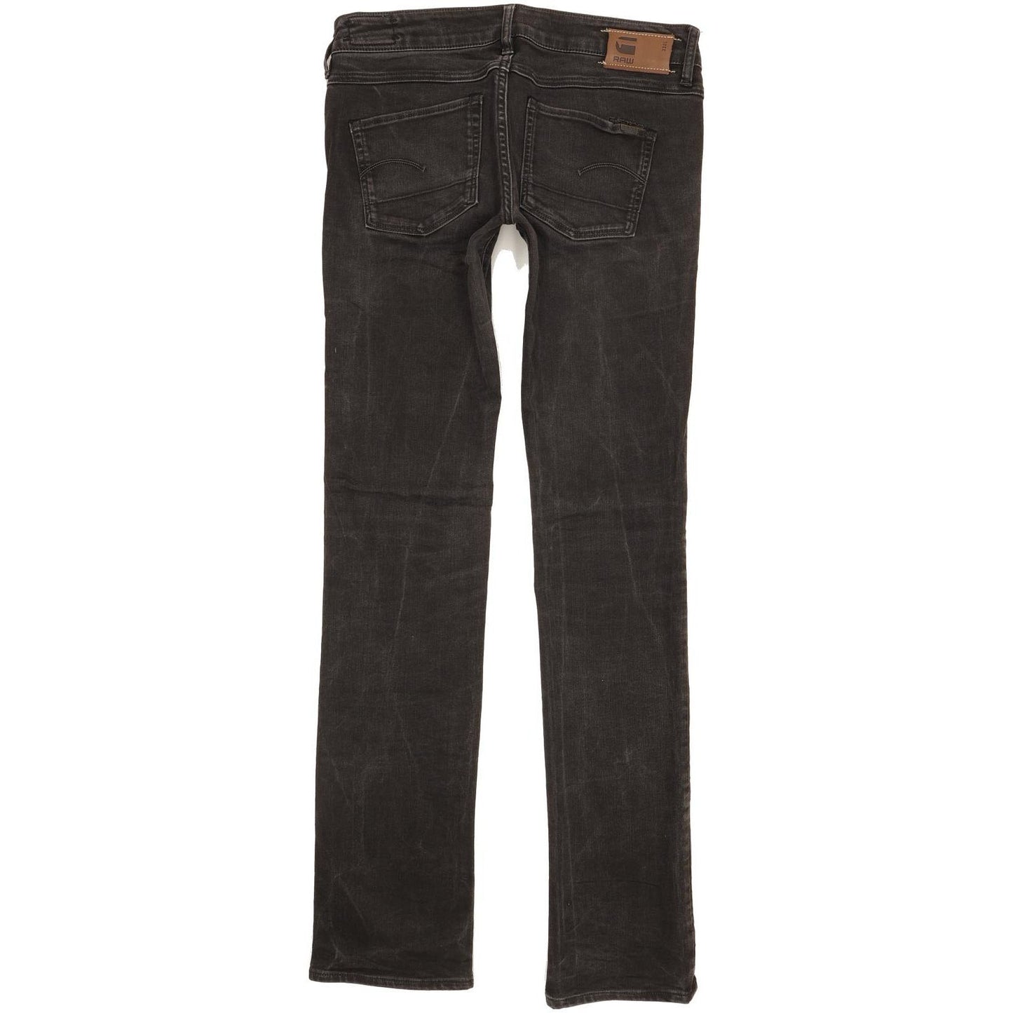 G-Star 3301 Women Black Straight Slim Stretch Jeans W29 L33