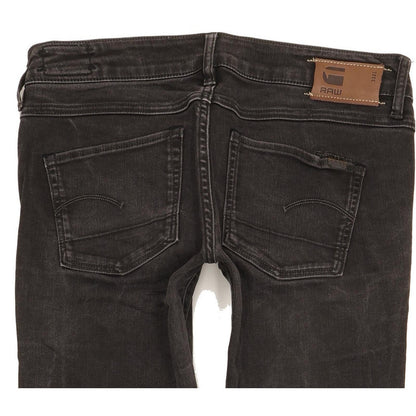 G-Star 3301 Women Black Straight Slim Stretch Jeans W29 L33