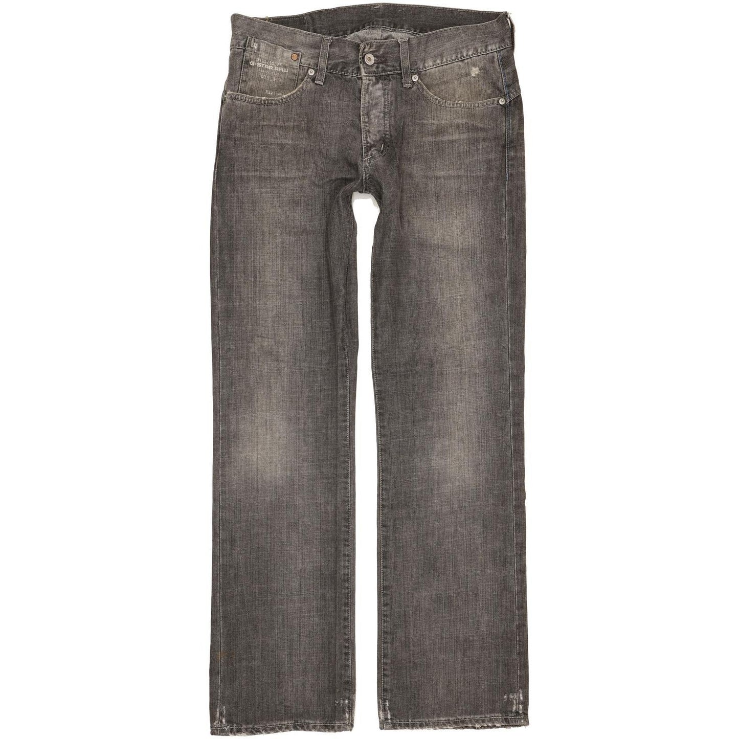 G-Star Ruger Men Grey Straight Regular Jeans W33 L34