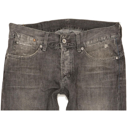 G-Star Ruger Men Grey Straight Regular Jeans W33 L34