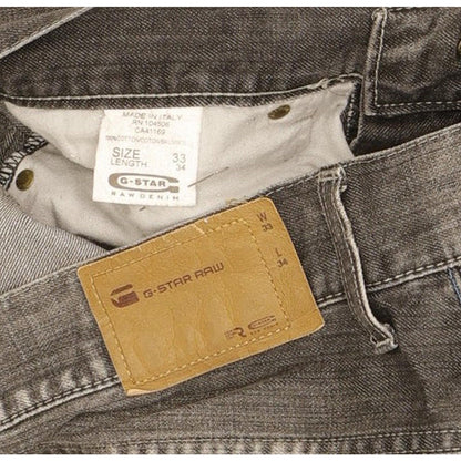 G-Star Ruger Men Grey Straight Regular Jeans W33 L34