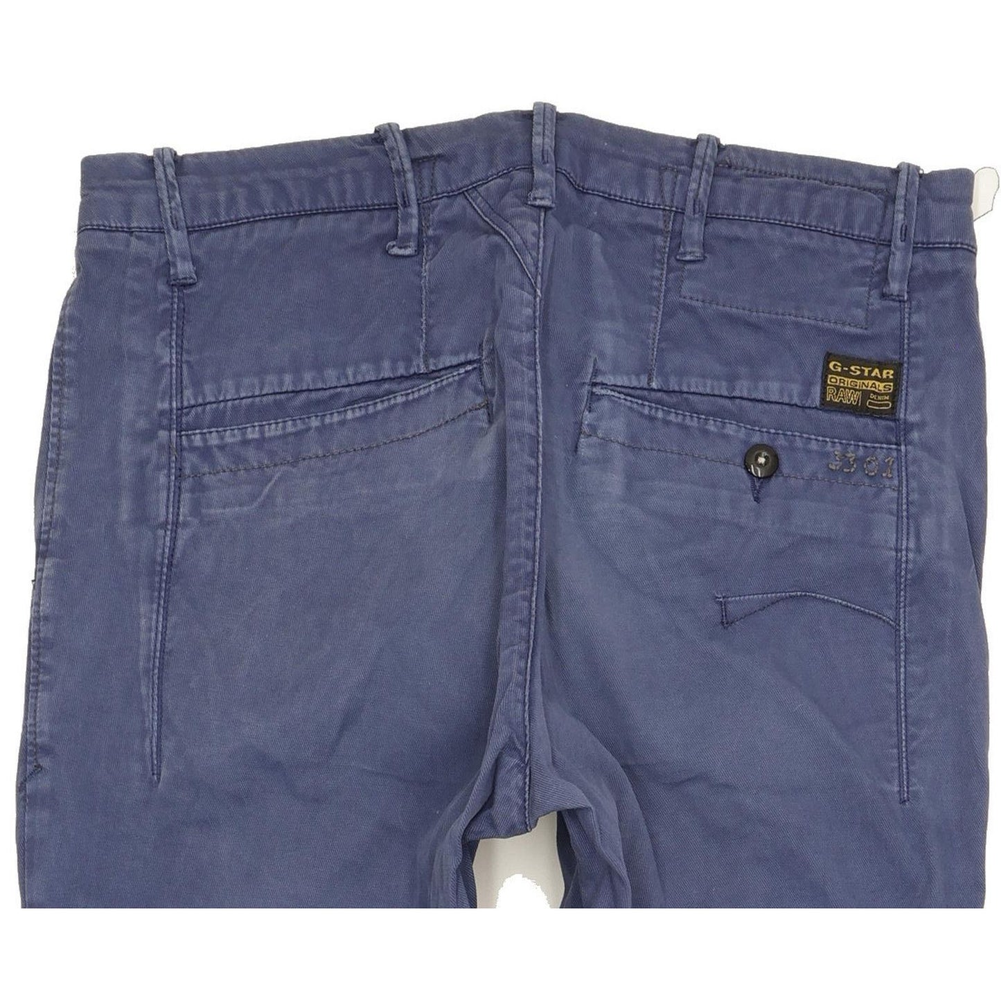 G-Star Bronson Women Blue Tapered Loose Chino Stretch Jeans W27 L34