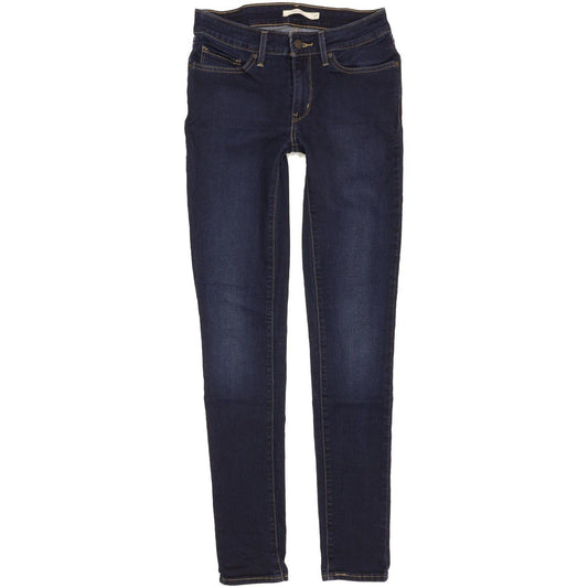 Levi's 711 Women Blue Skinny Slim Stretch Jeans W27 L32