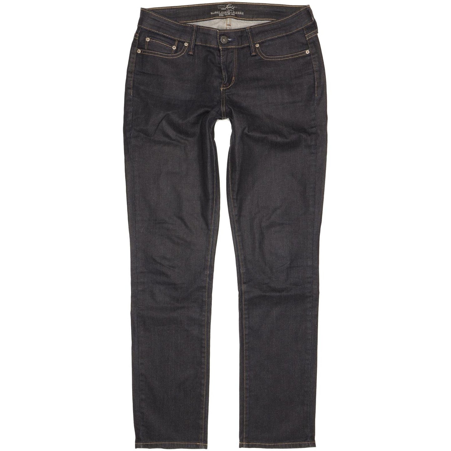 Levi's Slight Curve Women Navy Straight Classic Stretch Jeans W28 L30