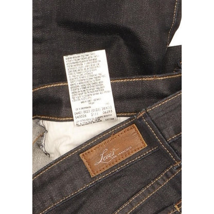 Levi's Slight Curve Women Navy Straight Classic Stretch Jeans W28 L30