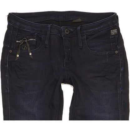 G-Star Women Navy Skinny Slim Stretch Jeans W27 L31
