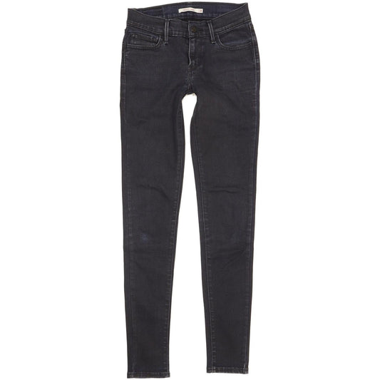 Levi's 710 Super Women Navy Skinny Slim Stretch Jeans W24 L31