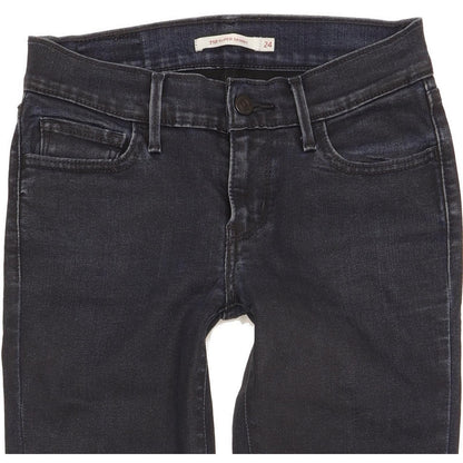 Levi's 710 Super Women Navy Skinny Slim Stretch Jeans W24 L31