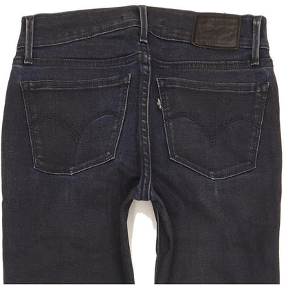 Levi's 710 Super Women Navy Skinny Slim Stretch Jeans W24 L31