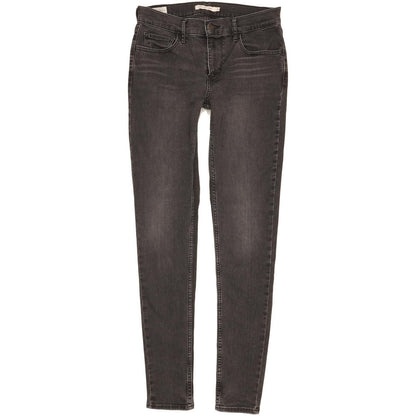Levi's 710 Super Women Black Skinny Slim Stretch Jeans W30 L32