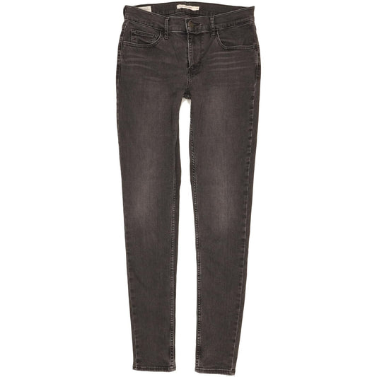Levi's 710 Super Women Black Skinny Slim Stretch Jeans W30 L32