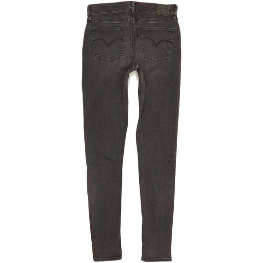Levi's 710 Super Women Black Skinny Slim Stretch Jeans W30 L32