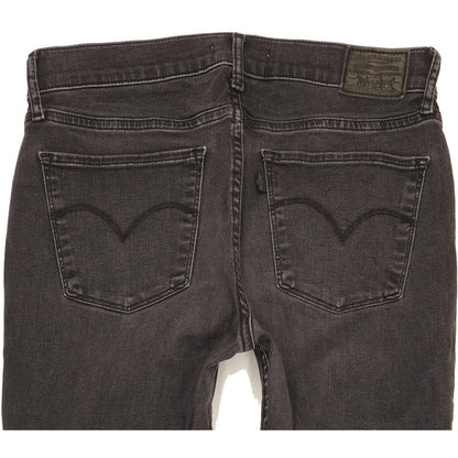 Levi's 710 Super Women Black Skinny Slim Stretch Jeans W30 L32