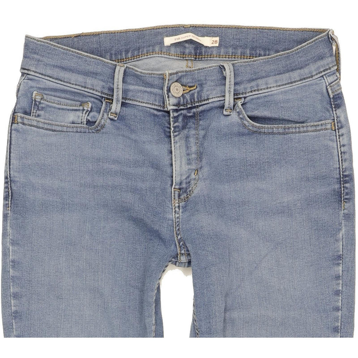 Levi's 710 Super Women Blue Skinny Slim Stretch Jeans W28 L30