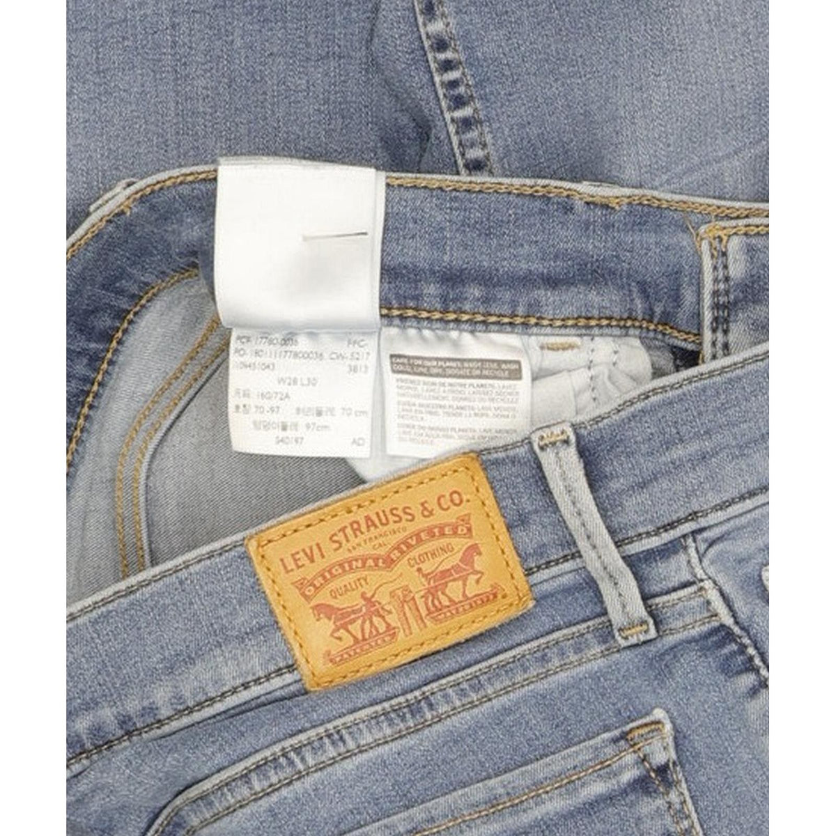 Levi's 710 Super Women Blue Skinny Slim Stretch Jeans W28 L30