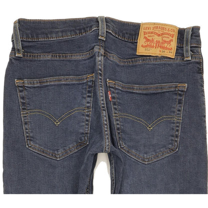 Levi's 512 Men Blue Tapered Slim Stretch Jeans W30 L32